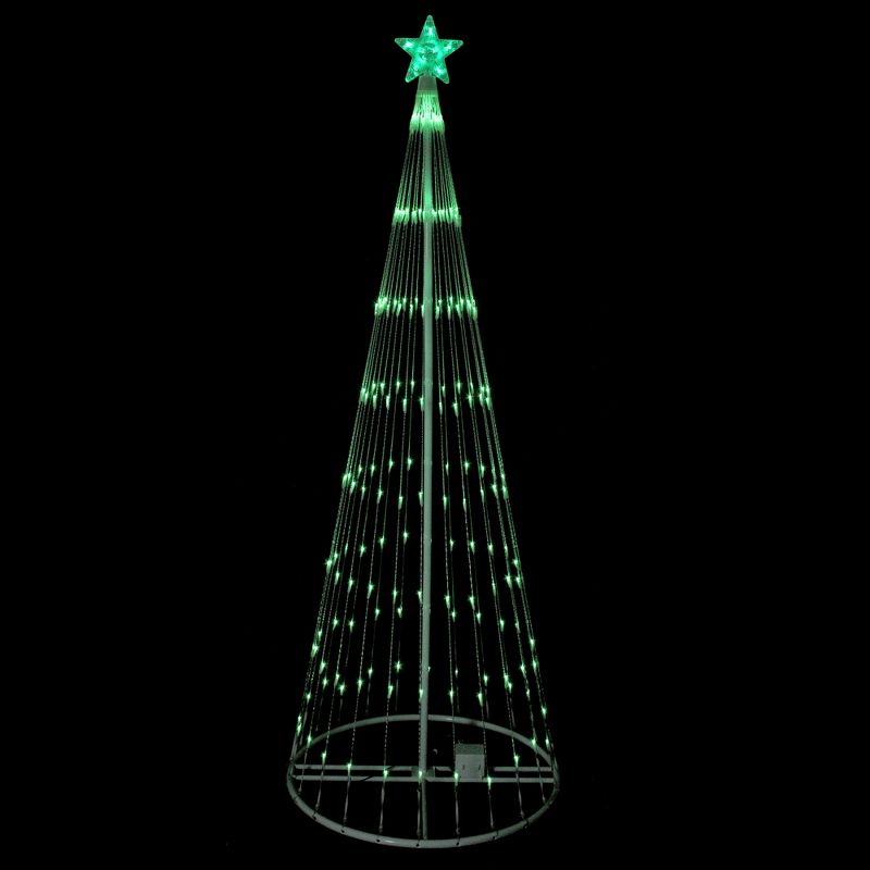 Northlight 9' Green LED Lighted Christmas Tree Show Cone Outdoor Decor, 2 of 5