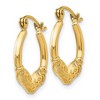 Black Bow Jewelry Double Headed Ram Hoop Earrings in 14k Yellow Gold, 15mm - 2 of 4