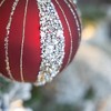TopComfy Decorative Object Glass Christmas Ball Ornaments Set of 6 for Holiday Tree Decor, Red, 3.9"*3.9"*3.9" - 3 of 4