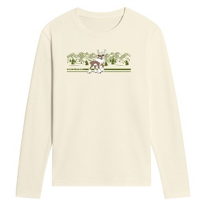 Men's Pokémon Sawsbuck Winter Scene Long Sleeve Graphic T-Shirt