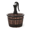 Okak 26.5IN High Hand Crafted Waterfall Fountain with Water Pump Shape, Freestanding Fountain with Distressed Design, Water Fountain, Wood - 4 of 4