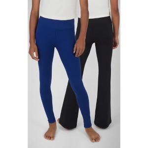 90 Degree By Reflex 2 Pack Girls Interlock Legging and Everyday Interlock Everyday High Waist Flared Pant - 1 of 4