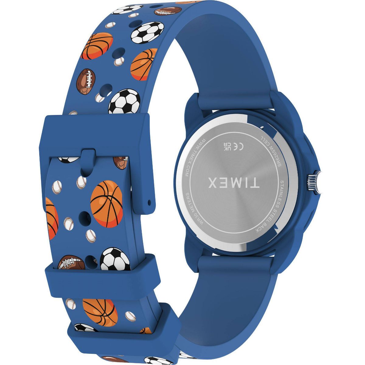 Kids Timex Time Teacher Watch with Sports Silicone Strap - Blue TW2Y59900 - thumbnail 3