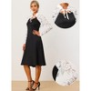 INSPIRE CHIC Women's Tie Neck Lace Long Sleeves Crop Gothic Bolero Shrug - 2 of 4
