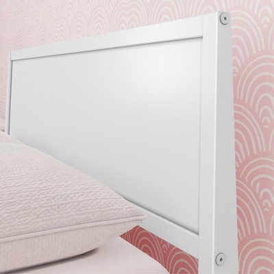 White Pine Full Platform Bed with Panel Headboard