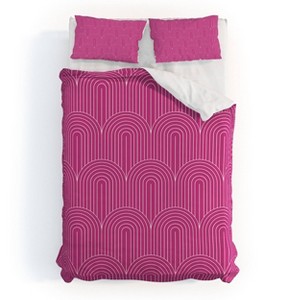 Deny Designs Full/Queen Colour Poems Art Deco Arch Pattern Pink Duvet Cover and Pillow Sham Pink - 1 of 4