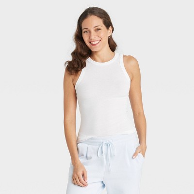 Women&#39;s Ribbed Tank Top - A New Day&#8482; White S