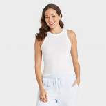  Women's Slim Fit Ribbed High Neck Tank Top - A New Day™