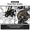 Gulches 24 Inch Mountain Bike Boys Girls, Steel  Frame, Shimano 21 Speed Mountain Bicycle with Daul Disc Brakes and Front Suspension MTB - 3 of 4