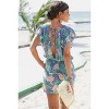 Women's Floral Cut Out Romper - LASCANA - 3 of 4