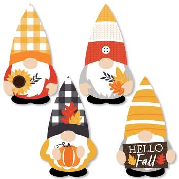Big Dot of Happiness Fall Gnomes - DIY Shaped Autumn Harvest Party Cut-Outs - 24 Count