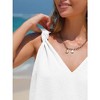 EXLURA EXLURA Womens Summer Tank Tops Casual V Neck Knotted Sleeveless Cami Blouses Fashion Cute Shirts Beach Vacation 2025 Black - 4 of 4