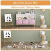 APRILSOUL Kids bookcase with Collapsible Fabric Drawers, Children's Book Display, Toy Storage Cabinet Organizer - 2 of 4
