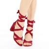 Allegra K Women's Open Toe Front Crisscross Chunky Heel Lace Ups Sandals - 2 of 4