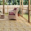 Vynxaria 10 Pieces of 12x12  Solid Wood - Yellow Look Tile Flooring with Checkerboard Pattern, Ideal for Patio, Poolside, Balcony - 3 of 4