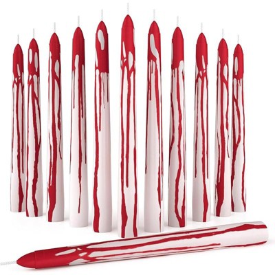 12 inch Taper Candles Set of 12 - Dripless and Smokeless Candle Unscented - Slow Burning Candle Sticks Are Perfect As Thanksgiving Taper Candles