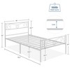 Twin Size Metal Platform Bed Frame with Headboard & Footboard, Twin Bed Frames for Girls with Steel Slats Support, No Box Spring Needed - 2 of 4