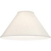 Springcrest 6" Top x 19" Bottom x 10" High x 10" Slant Lamp Shade Replacement Large Off White Tapered Modern Boucle Woven Fabric Spider Harp Finial - 3 of 4