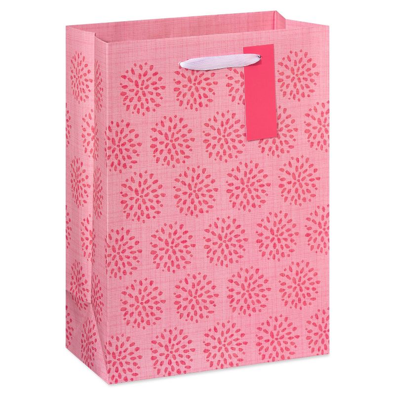 Medium Gift Bag Two-Toned Floral Pattern Pink, 1 of 5