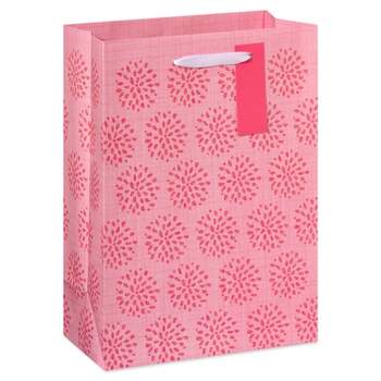 Medium Gift Bag Two-Toned Floral Pattern Pink