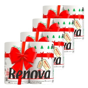 Roll-Lux Christmas Toilet Paper - 3 Ply - 160 Sheets per Roll - Festive and Fun Bathroom Essential for the Holidays - 1 of 4