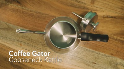 Coffee Gator Gooseneck Kettle with Thermometer, 52 oz Pour Over Coffee  Kettle for All Stovetops w/Precision Drip Spout, 6.5 Cup