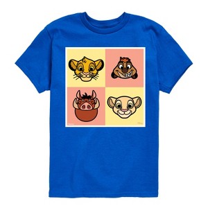 Boys' - Disney - Faces Lion King Grid Short Sleeve Graphic T-Shirt - 1 of 4