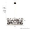 Hunter 30" Langwood Chandelier Onyx Bengal Metal Ceiling Light, 6 Bulbs, Dimmable, Dry Rated, Elegant Design - 4 of 4
