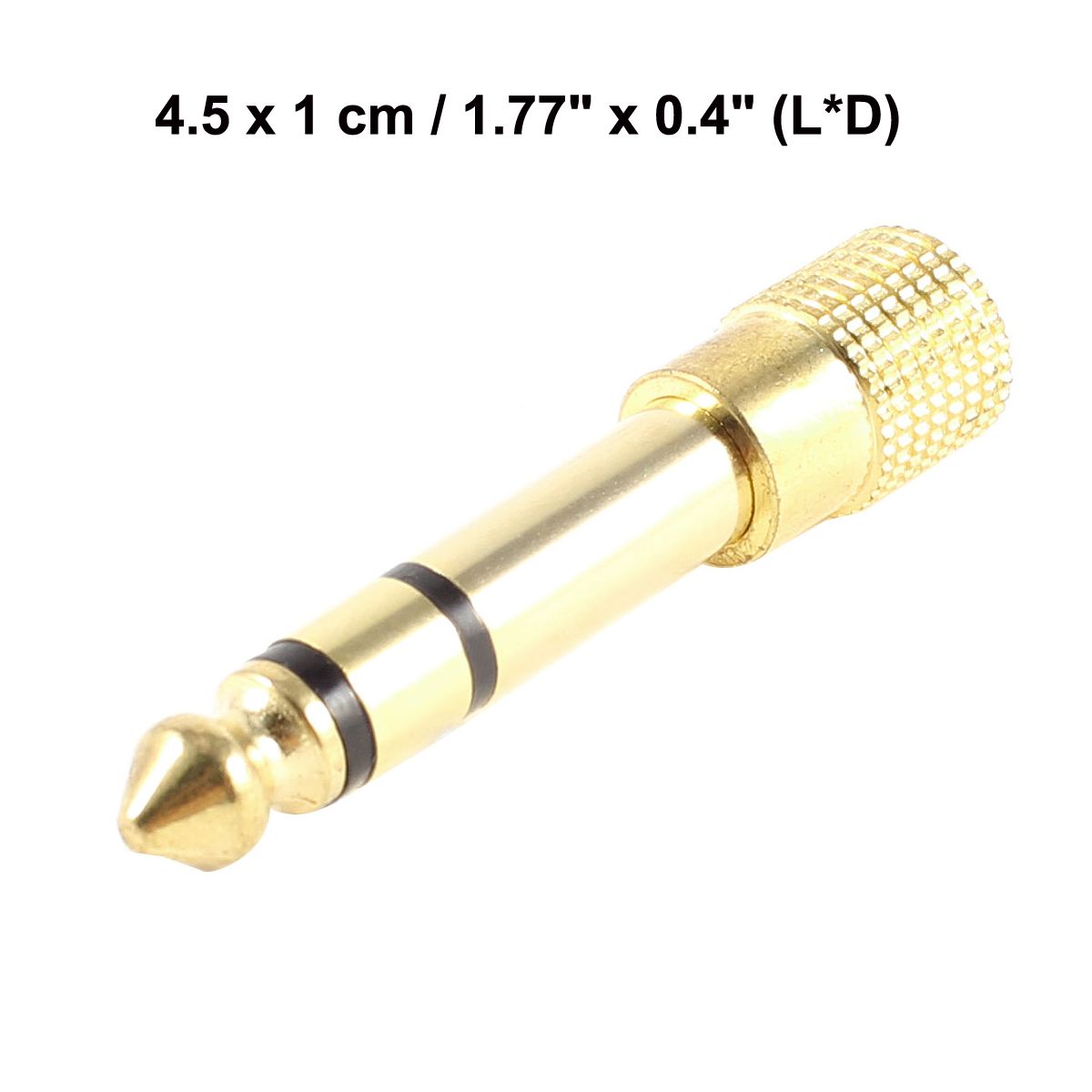 Unique Bargains Metal Gold Tone Microphone Connector 1 Pc - thumbnail 2