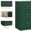 Heynemo 3-Drawer Nightstand, Spacious Bedside Table with Gold Round Knobs, Modern Wooden End Table, Accent Chest of Drawers for Bedroom - 3 of 4