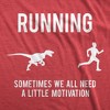 Mens Running Motivation Raptor Chase T Shirt Funny Dinosaur Tee Nerdy Graphic - Crazy Dog Men's T Shirt - 2 of 4