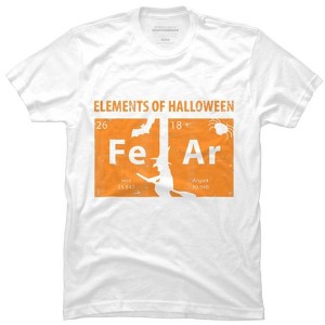 Men's Design By Humans Elements Of Halloween Tee (FeAr) Periodically By Luckyst T-Shirt - 1 of 4