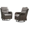 Outdoor Swivel Rocker Patio Chairs - 360 Degree Swivel Glider Seating Wicker Rocking Chairs Set of 2 with High Back for Porch Balcony Deck - 2 of 4