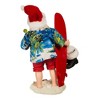 Kurt Adler 11-Inch Fabriché Santa with Surfboard and Drink - 3 of 4
