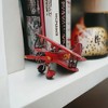 HomeRoots 5" Red and Black Metal Hand Painted 1933 G5 Bi Plane Model Airplane - 2 of 4