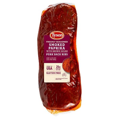 Tyson Smoked Paprika with Brown Sugar Pork Back Ribs - 2.76-3.76 lbs - price per lb