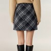 Anna-Kaci Women's High Waist Plaid Wool Mini Skirt with Classic Check Pattern and Tailored Fit - 4 of 4