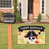 Big Dot of Happiness Pirate Ship Adventures - Skull Birthday Party Yard Sign Lawn Decorations - Happy Birthday Party Yardy Sign - 2 of 4