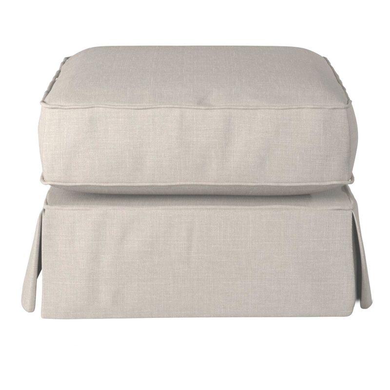 Besthom Americana Light Gray Upholstered Pillow Top Ottoman, 3 of 6