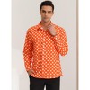 Lars Amadeus Men's Button Down Long Sleeves Casual Polka Dots Print Shirts - 2 of 4