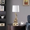 24" Wildlife Old World Antique Capuchin Monkey Polyresin Table Lamp - Ore International: Art Nouveau, Resin Sculpture - 3 of 4