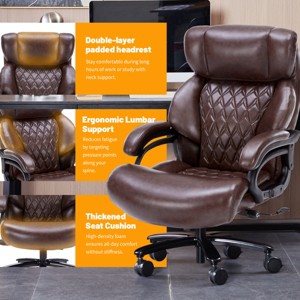 Executive Office Chair Modern with Adjustable Headrest and 800LBS Capacity for Home Office 24in Wide Seat - 3irtyhousy - 1 of 4