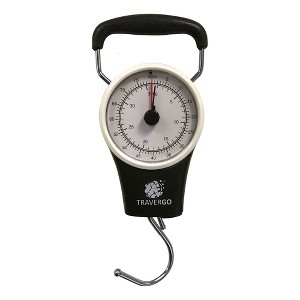 GoGreen Power (TR1300BK) Analog Luggage Scale with Hook, Built-in Measuring Tape, Weighs Luggage Up to 80 lbs / 36.28 kg, Black - 1 of 4