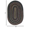 Colonial Mills Midnight Braided Rug, Carbon 3' round, Round Shape - 2 of 4