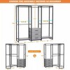 Aheaplus 65.5'' Clothing Rack with Fabric Drawers, Corner Garment Rack with 5 Hanging Rods, Heavy Duty Closet Organizer - 4 of 4