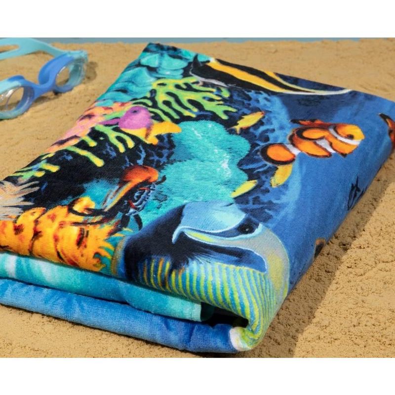 Dawhud Direct 30" x 60" Ocean Animals Beach Towel for Kids, Girls, Boys, Men, Women, 3 of 5