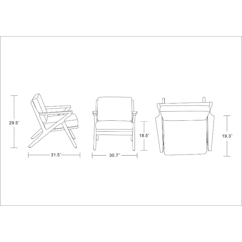 Martelle Twill Weave Accent Chair - Manhattan Comfort, 6 of 7