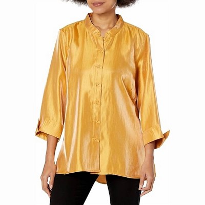 Women's 3/4 Sleeve Button Front Hi-Lo Shirt - Multiples