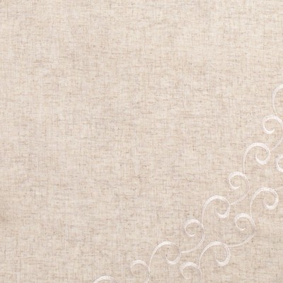 Natural Linen Embroidered Round Christmas Tree Skirt