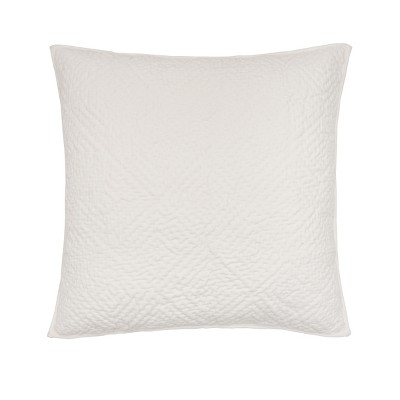 EY Essentials 26" x 26" Vela Ivory Cotton Euro Sham - Machine Washable
